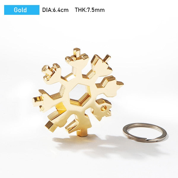 Snowflake Multi Tool Pocket Keyring Spanner