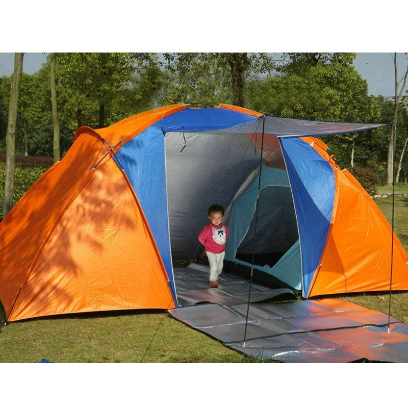 Double Layer Waterproof Two Bedrooms Travel Tent