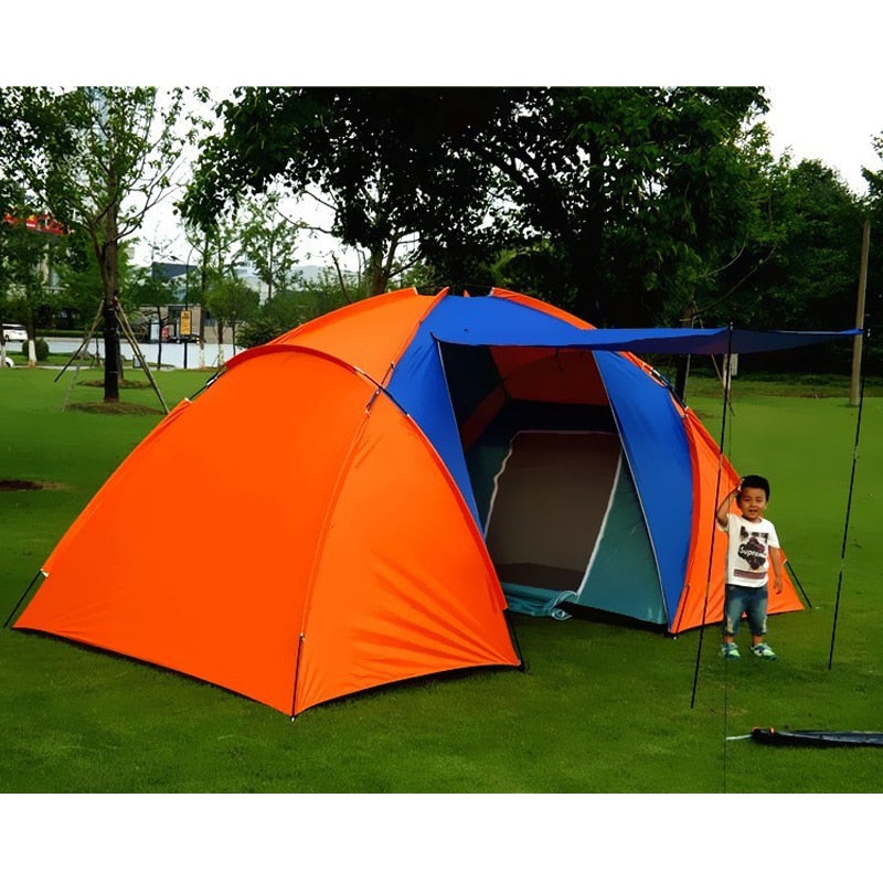 Double Layer Waterproof Two Bedrooms Travel Tent