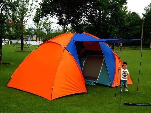 Double Layer Waterproof Two Bedrooms Travel Tent