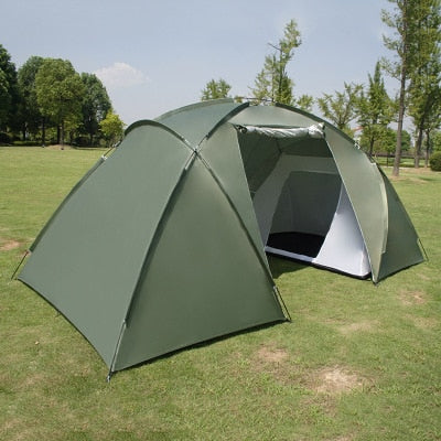 Double Layer Waterproof Two Bedrooms Travel Tent